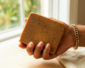 Triple Papaya Soap with Shea Butter & Oatmeal – Unscented Gentle Milk Soap and Shampoo Bar