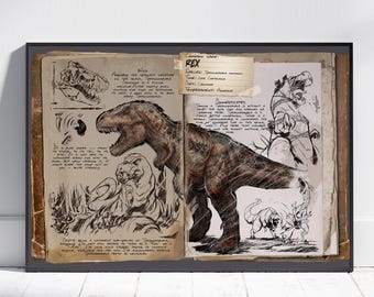 Plakat ARK Survival Evolved | Grafika ścienna Dossiers | Wydruk z gry nr 2