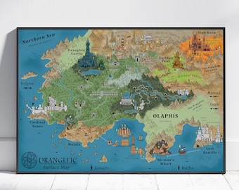 ダークソウル II マップポスター：ドラングレイグ城ゲームアート