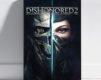Dishonored Poster | Corvo Attano Wandkunst |  Spiel Print #3