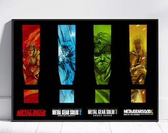 メタルギアソリッド - スネーク＆オタコン 約8x10インチのポスター