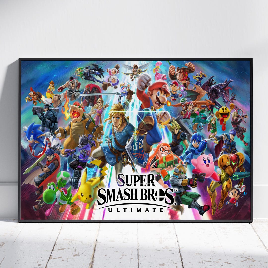 Super Smash Bros Poster | Mario Wall Art | Game Print - Etsy