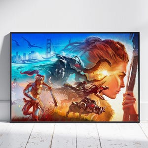 Horizon Zero Dawn Poster, Verbotener Westen Wandkunst, Game Print #4