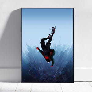 Spider Man Into the Spider Verse Poster | Miles Morales Wall Art |  Game Print #6