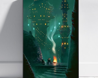 Póster de Slay the Spire / Arte mural silencioso / Lámina del juego