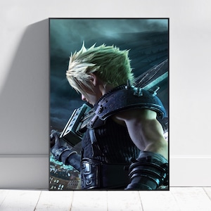 Final Fantasy Poster, Cloud Strife Wall Art, Game Print #2