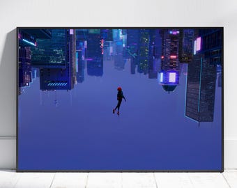 Poster Spider-Man in het Spider-vers | Miles Morales kunst aan de muur |  Spelafdruk #5