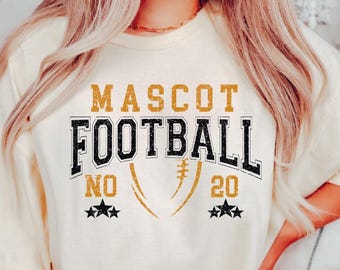 Custom Football Mascot Shirt, Football Lover Shirt, Game Day Gift Shirt, Football Mom Shirt, Personalized Football Tee