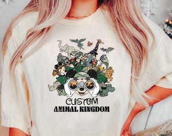 Custom Disney Animal Kingdom Shirt, Custom Safari Mickey Shirt, Disney Family Trip Shirt, Safari Mickey And Minnie  Shirt, Disney World Tee