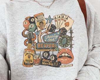 Comfort Colors Treaty Oak Revival Sweatshirt,  Country Music Sweatshirt, Western Cowboy Sweater, Cowgirls Sweater, Music Lover Gift Sweater