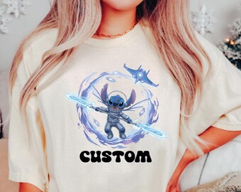 Custom Stitch Tshirt, Disney Stitch Fan Gift Tshirt, Stitch Lover Gift Shirt, Cute Stitch Cartoon Shirt, Stitch Fan Gift Shirt