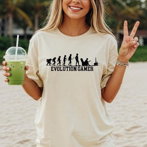 Evolution Gamer Funny Gaming Shirt, Retro Gamer Evolution Tee, Gamer Gift Idea Evolution Tee, Gamer Life Evolution Shirt, Gaming Lover Shirt