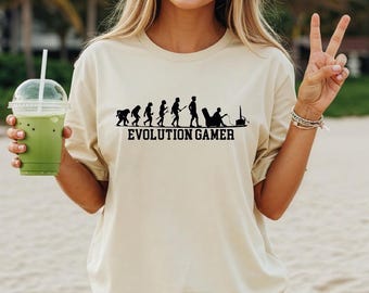 Evolution Gamer Funny Gaming Shirt, Retro Gamer Evolution Tee, Gamer Gift Idea Evolution Tee, Gamer Life Evolution Shirt, Gaming Lover Shirt