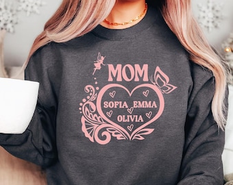 Custom Mom Sweatshirt, Personalized Mama Gift Sweatshirt, Children Name Mom Sweater, Mother's Day Gift Sweater, Best Mom Gift Sweater