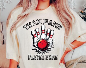 Custom Bowling Shirt, Personalized Bowling Gift Shirt, Team Name Bowling Shirt, Bowling Lover Gift Shirt, Bowling Mom Gift Shirt
