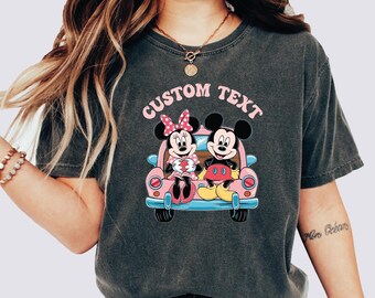 Custom Disney Couple Shirt, Mickey And Minnie Shirt, Personalized Disney Trip Gift Shirt, Mickey Minnie Love Shirt, Disney Couple Trip Shirt