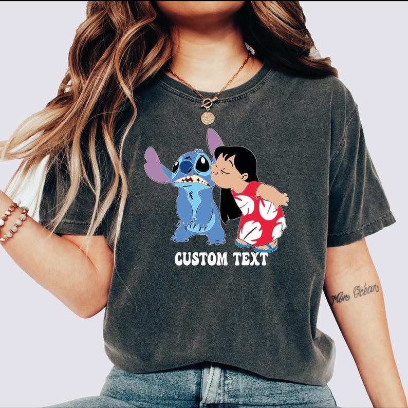 Custom Lilo Stitch Tee, Custom Name Lilo Stitch Tshirt, Lilo Stitch Kids Shirt, Lilo And Stitch Name Tshirt, Lilo Stitch Personalized Tshirt bild 2