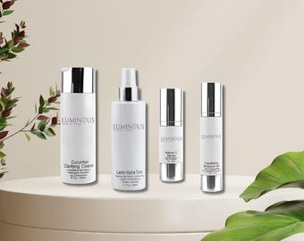 Acne Treatment Skin Care Set: Anti-Blemish Face Wash, Toner & Moisturizer