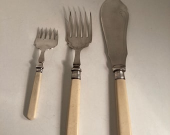 Fish cutlery, serving cutlery, silver cutlery, silver-plated cutlery