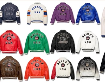 Ręcznie robiona męska kurtka Avirex ze skóry bydlęcej: kultowy projekt USA