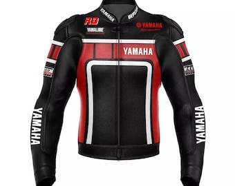 Handgefertigte Yahama Racing Lederjacke: Rindsleder MotoGP Motorradausrüstung