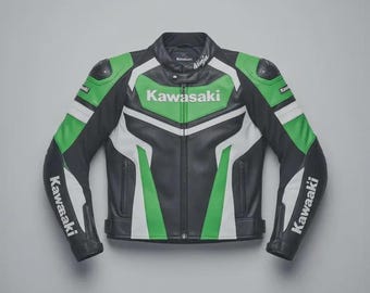 Kawasaki Ninja Racing Motorrad-Rindlederlederjacke Voll gepanzerte Neue Kawasaki ZX6R Motorrad-Bikerjacke Reitausrüstung