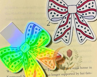 Marcapáginas magnético con lazo navideño / Inspirado en pastelitos