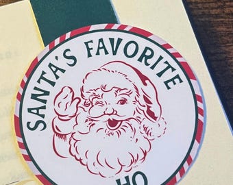 Marcapáginas magnético favorito de Papá Noel / Marcapáginas navideño picante / Regalo para amantes de los libros