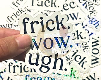 Paquete de pegatinas con palabras sarcásticas / Pegatinas de reacción divertidas