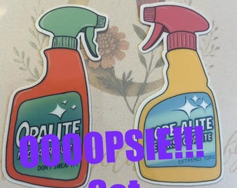 Pegatina de botella de spray OOPSIE SET / Pegatina inspirada en una estrella del pop / Crea tu propia felicidad