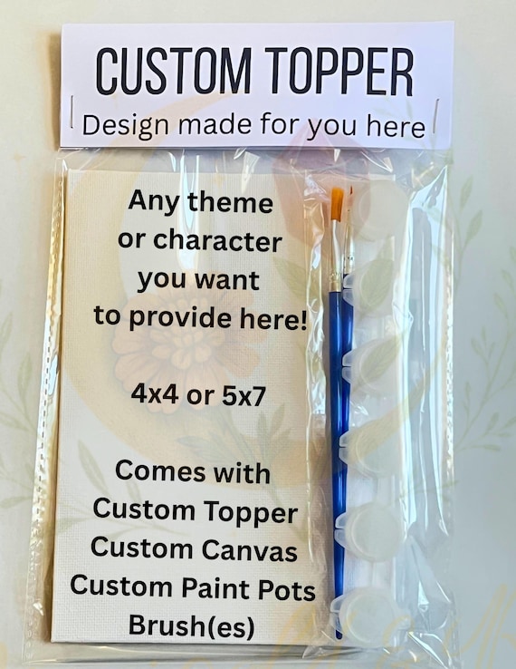 Custom Paint Canvas Kit for Kids | Paint Party Favor | Birthday Party Craft | DIY Art Activity Kit | Custom Party Favors | Paint and Sip