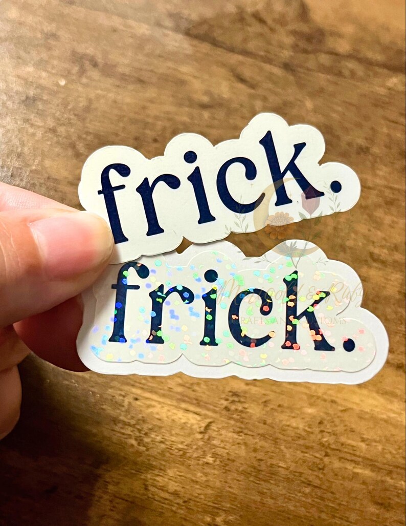 Funny 'frick.' Vinyl Sticker | Minimalist Laptop Decal - Etsy