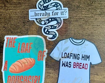 Imanes con juegos de palabras sobre pan y cultura pop / Decoración divertida para la cocina / Regalos para panaderos /