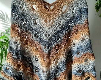 Beautiful Crochet Lace Poncho