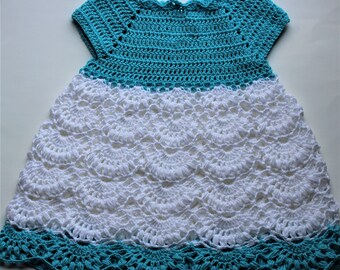 Baby Dress, Crochet Summer Girls Dress