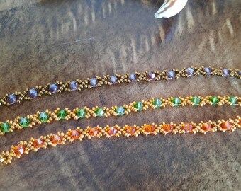 Handmade crystal xoxo bracelet
