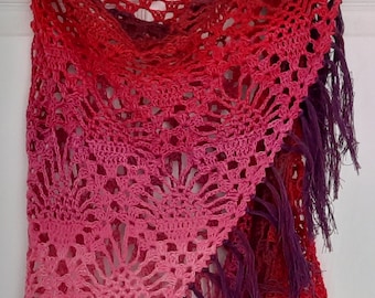 Lace Summer Shawl, Crochet Lace Wrap