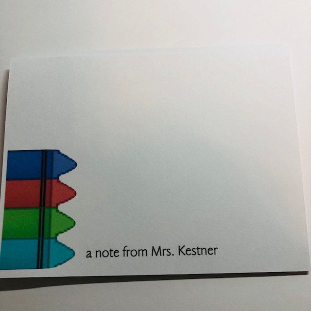 Personalized Teacher Note Card Set, Custom Stationery, Set of 10 - Etsy