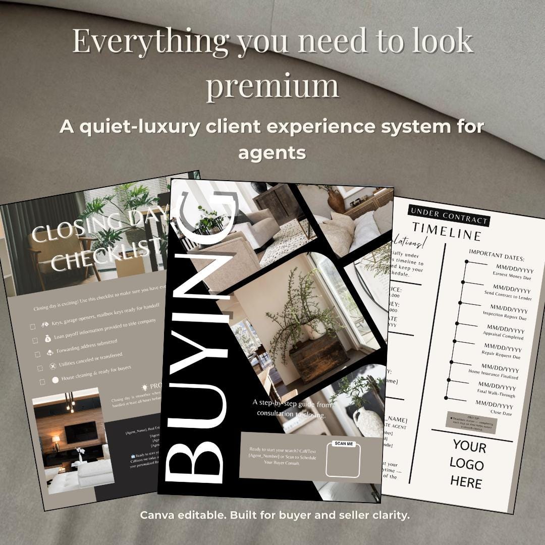 Realtor Client Experience Starter Pack Canva Templates, Timelines ...