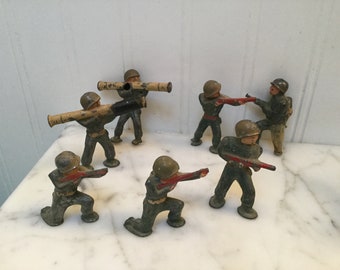 old metal army figures