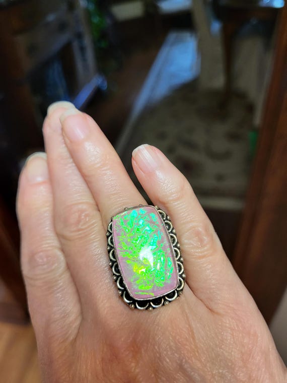 Sterling Silver Statement Ring Size 6 - image 2