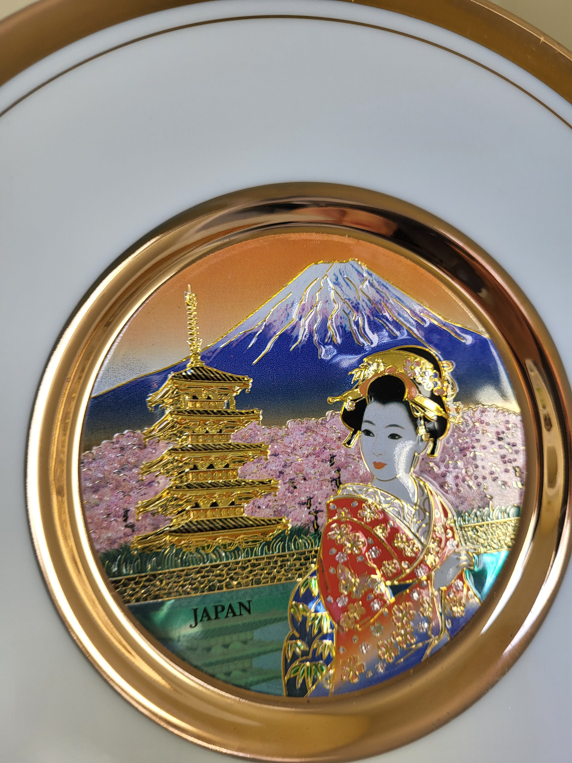 Chokin 24k Gold Collectors Wall Plate - Etsy
