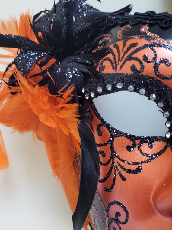 Face Mask Orange and Black Original made in Italy… - image 6