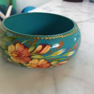 Russian Hand Painted Bangle Bracelet image 1