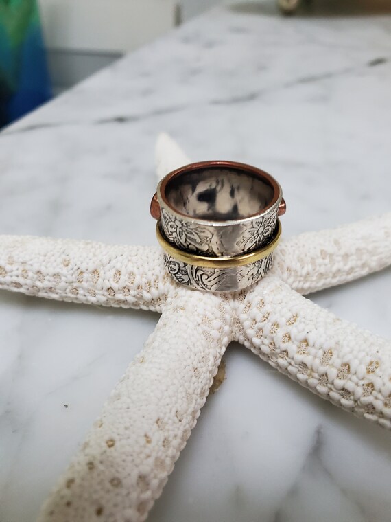 Steampunk Statement Ring Handmade - image 3