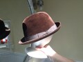 Vintage men\u2019s Borsalino Felt Hat\/Vintage Brown Felt Derby Hat