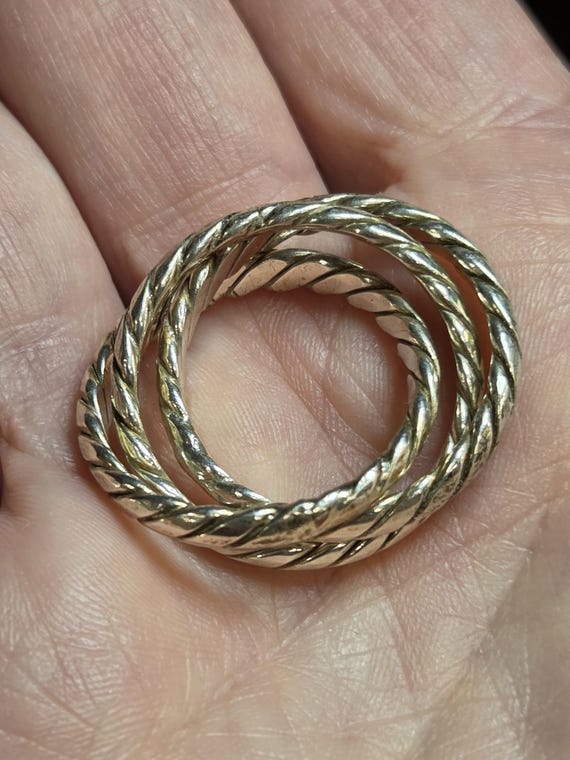 STERLING THREE RINGS Rings Intertwining Rings Three Rolling Rings Sterling Silver View 6