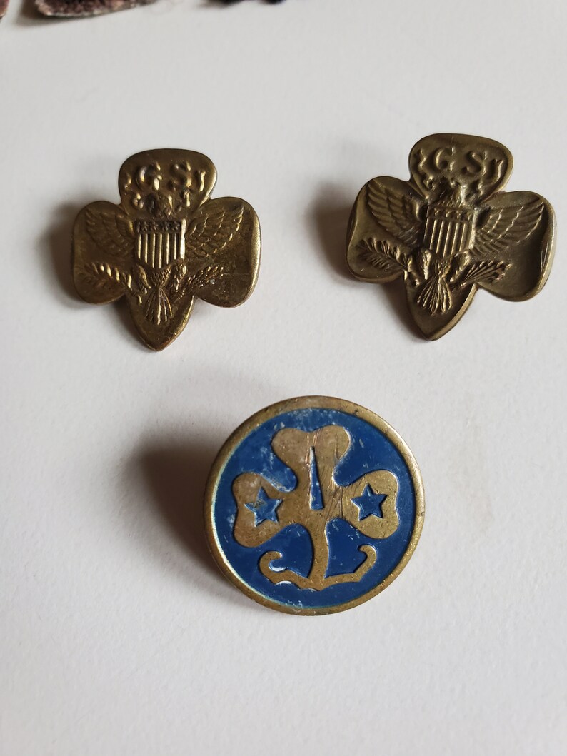 Vintage Girl Scout/brownie Pins and Numbers Etsy