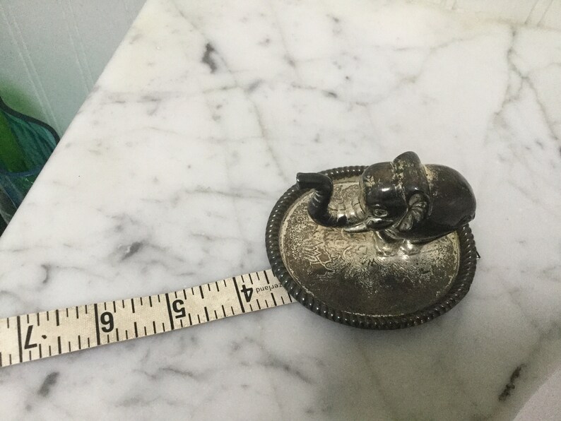 Vintage Silverplate Elephant Trinket Tray