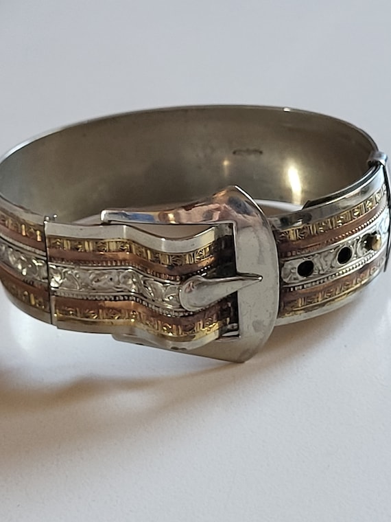 Victorian Style vintage belt buckle bangle bracele
